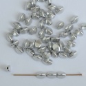 Pinch Silver 5 7 mm Crystal Matt Met Aluminium 00030-01700 Czech Beads x 10g