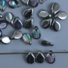 Pip Silver Crystal Silver Rainbow 00030-98530 Czech Glass Bead x 25