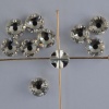 Rose Montees Clear 3 4 6 mm Crystal 082001 Swarovski Beads Silver Pltd Setting