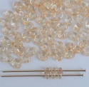Superduo Cream Crystal Transparent Champagne  00030-14413 Czech Beads  x 10g