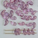 Zoliduo Left Right Pink Vega on Crystal 00030-15726 Czech Glass Bead