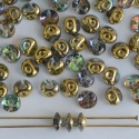 Es-o Gold Crystal Golden Rainbow Czech Glass Bead x 5g