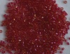 Miyuki Delica DB0062 Red Size 11 Light Cranberry Lined Topaz Lustre  Bead 5g