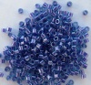 Miyuki Delica DB0284 Purple Size 11 Spk Purple Lined Aquamarine Lustre Bead 5g
