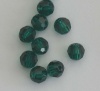 Swarovski Hex Faceted 5000 Green Emerald 3mm 4mm Round Beads