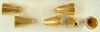 Gold - Silver Plated End Cap Cone Striated 6mm ID x 1pr