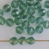 Swarovski Hex Faceted 5000 Green 3  6 8 mm Erinite 360 Round Beads