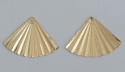 Rolled Gold Filled Earrings Jackets Dangles Fan Yellow x 2