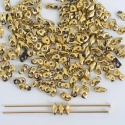 Super8 Gold Jet Amber ''Full'' 23980-26440 Czech Glass Bead x 5g