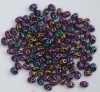 Twin Hole Purple Jet Iris Purple 23980-21495 Czech Glass Beads 2 Hole x 10g