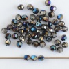 Swarovski Hex Faceted 5000 Blue 3mm Crystal Metal Blue 001metbl Round Beads x 10