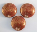 Cabochon Red Op Coral Red Bronze 18mm 25mm 93210-15496 Czech Glass x 1