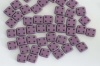 Quadratile Purple Pastel Bordeaux 02010-25032 Czechmates 4 Hole Bead x 10g