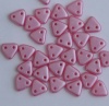Triangle Pink Alabaster Pastel Pink Flamingo Pearl 02010-25008 Czech Beads x 10g