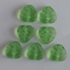 Leaf H Heart Green Tr Peridot 50500 Czech Bead Charm x 50
