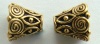 Gold - Silver Plated End Cap Cone Aztec Brass  6mm ID x1pr