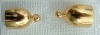 Gold Plated End Cap Bell  Tassel 3mm 4mm 6mm 8mm 10mm 12mm 14mm x1pr