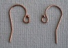 Rolled Gold Filled Earring Ear Hook Wire French Fish Shepherd Crook Rose x 1pr