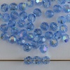 Swarovski Hex Faceted 5000 Blue 4mm Sapphire Light AB 211ab Round Beads