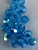 Swarovski Hex Faceted 5000 Blue 3mm Sapphire AB 206ab Round Beads