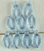 Leaf H Mini 11 mm Blue Light Sapphire 30010 Czech Glass Bead Charm  x 25