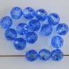 Swarovski Hex Faceted 5000 Blue 3 4 6 8 10 mm Sapphire 206 Round Beads
