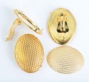 Gold Plated Sieve Sieve Shower Earring Clip On 30x23mm  x 1pr