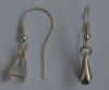 Sterling Silver Earring Ear Hook Pinch Bail Drop   x 1pr