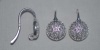 Sterling Silver Earring Ear Hook Scroll Round Thick Wire Loop Drop x 1pr