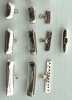 Sterling Silver End Cap Flat   3  Row  Braid Kumihimo Leather