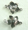 Sterling Silver Connecter Link Flower  17mm x 1