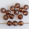 Swarovski Hex Faceted 5000 Brown 4 6 8 mm Smoked Topaz 220 Round Beads