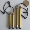 Beadable Stylus Touch Screen Tablets Phones Gold Or Chrome Rubber Tip