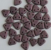 Triangle Pink Jet Metallic Suede Lt Pink 23980-79086 Czech Beads x 10g
