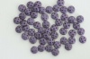 Lentil 4 Hole Quadralentil 6mm Purple Suede Purple 23980-79021Czech Bead x 50