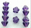 Flower Bell Purple 6mm 8mm Tanzanite 2051 Czech Glass Bead
