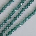 Crystal Faceted Round Green 3mm Tr Teal Dark Shimmer Chinese  Bead x 100
