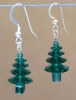 Kit Swarovski Christmas Tree Green Bicone Green Earring Beads