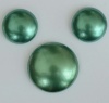 Cabochon Green Pearl Turquoise Grn 18mm 25mm 02010-11067 Czech Glass Bead x 1