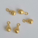 Vermeil Sterling Silver Gold Plated Charm Earring Drop Matt  x 1