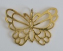 Vermeil Sterling Silver Gold Plated Pendant Butterfly x 1