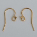 Rolled Gold Filled Earring Ear Hook Wire French Fish Shepherd Crook Yellow x 1pr