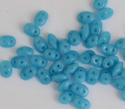 Superduo Blue Turquoise Opaque Miniduo 63030 Czech Beads x 10g