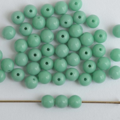 Druk Round Green 2 3 4 6 8 mm Turquoise 63130 Round Czech Glass Beads