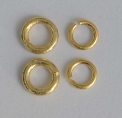Vermeil Sterling Silver Gold Plated Jump Rings 4mm x10